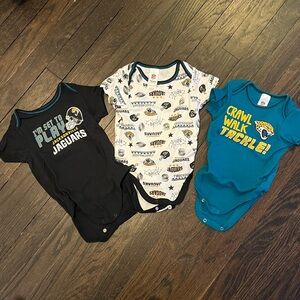 Jacksonville Jaguars Baby Bodysuit Set - Black, White, Teal